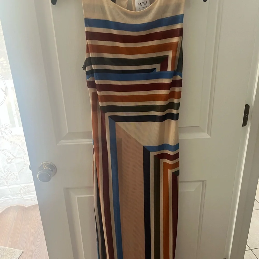 Misa Los Angeles Nakia Dress in Geo Stripe Size XS - Picture 6 of 8